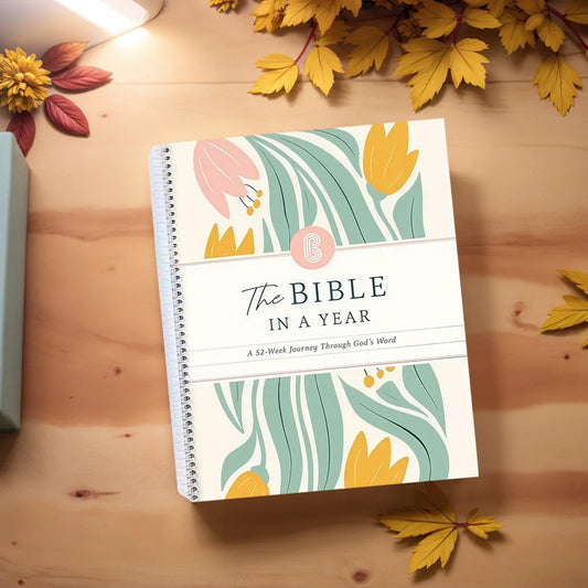The Bible in a Year a 52-Week Study Notebook Multi-Purpose Womens Bible Study Plan Leak-Proof for Daily Bible Study Notebook